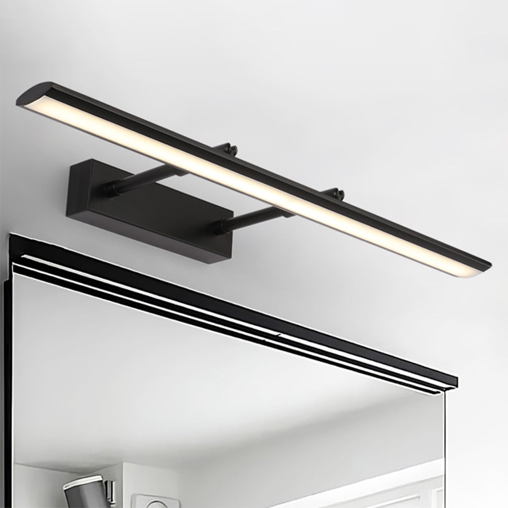Leigh Modern Rectangular Wall Lamp,Black/Silver