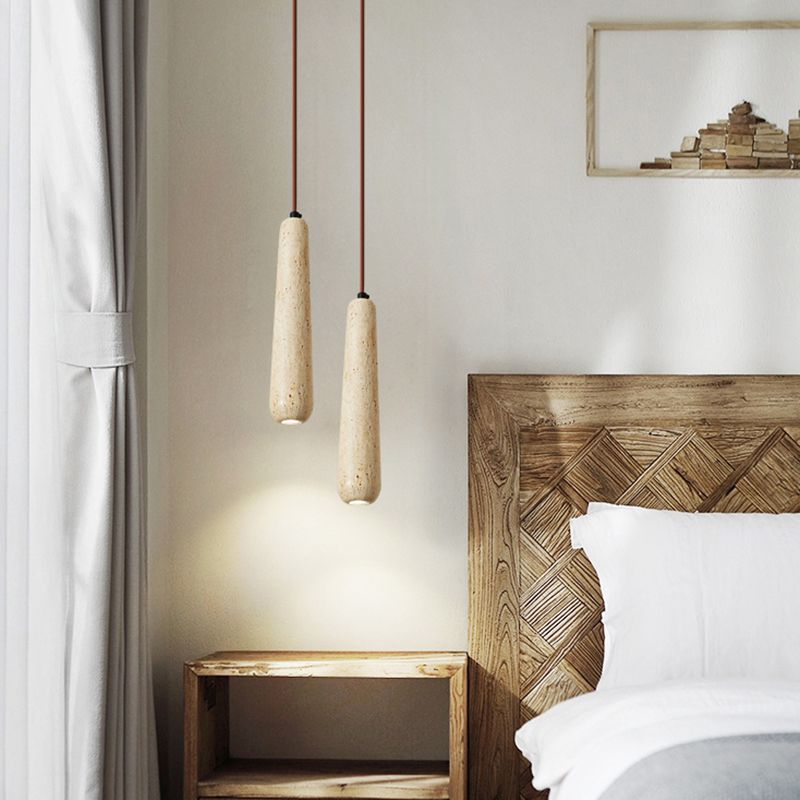 Ozawa Minimalist Wooden Pendant Light, Natural Wood Color