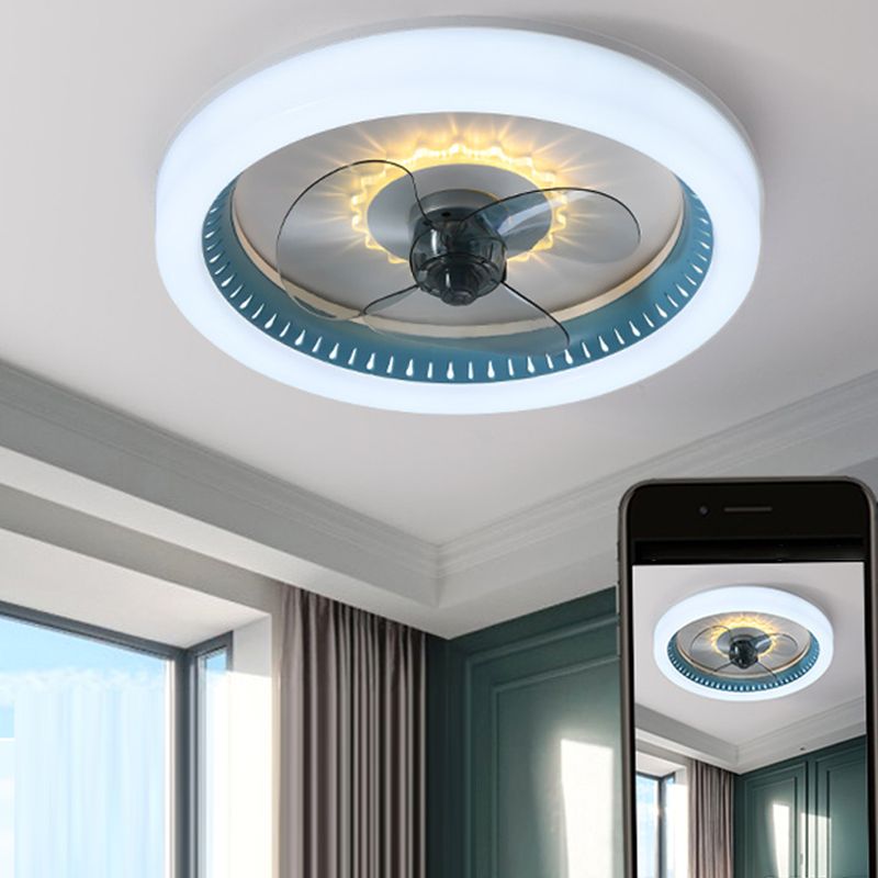 Morandi Ceiling Fan with Light, 5 Color, DIA 19