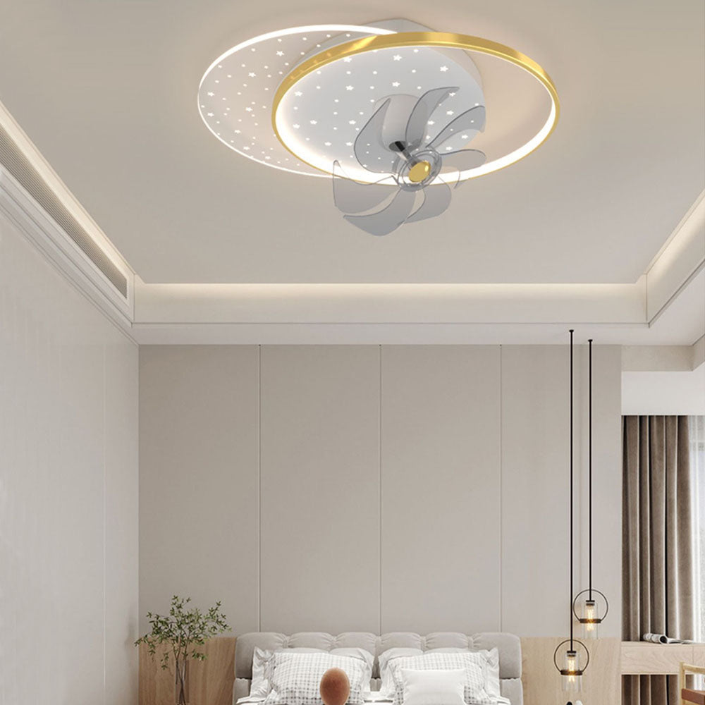 Kelley Flush Mount Ceiling Fan with Light, 4 Style, 19.7''/35.4''