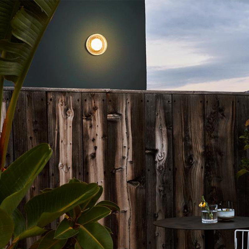 Valentina Modern Mini Bubble Metal/Glass Outdoor Wall Lamp, Transparent
