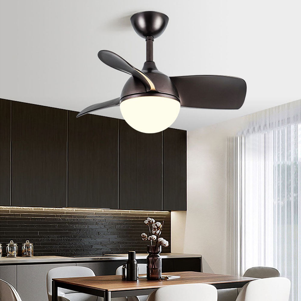 Morandi 3-Blade Ceiling Fan with Light, 3 Color, L 30''