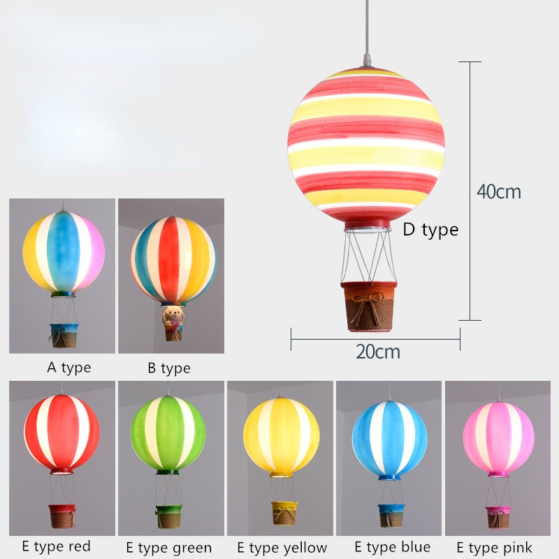 Nordic Creative Colorful Balloon Acrylic Pendant Light, Bedroom