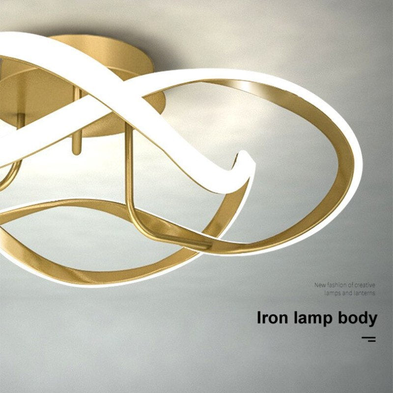 Louise Modern Geometric Metal/Acrylic Ceiling Light, Bedroom