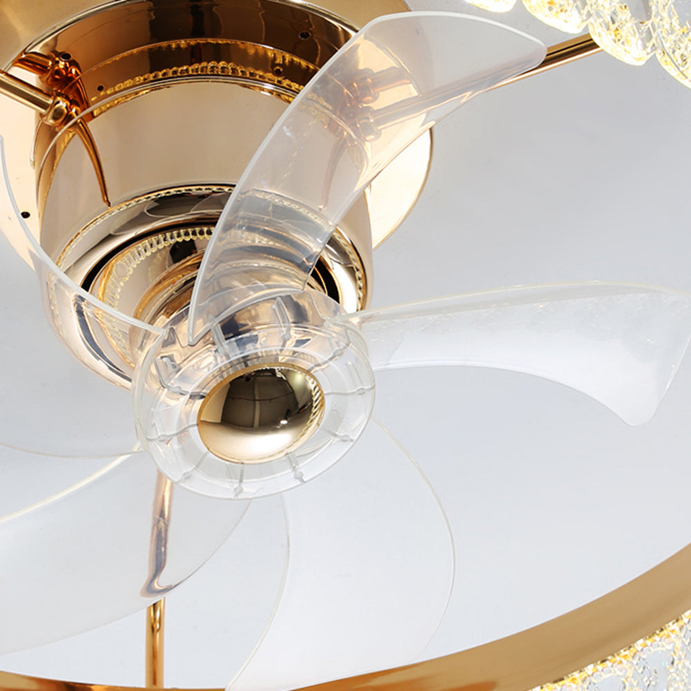 Kelley Gold Ceiling Fan with Light, 2 Style, 20''/24''
