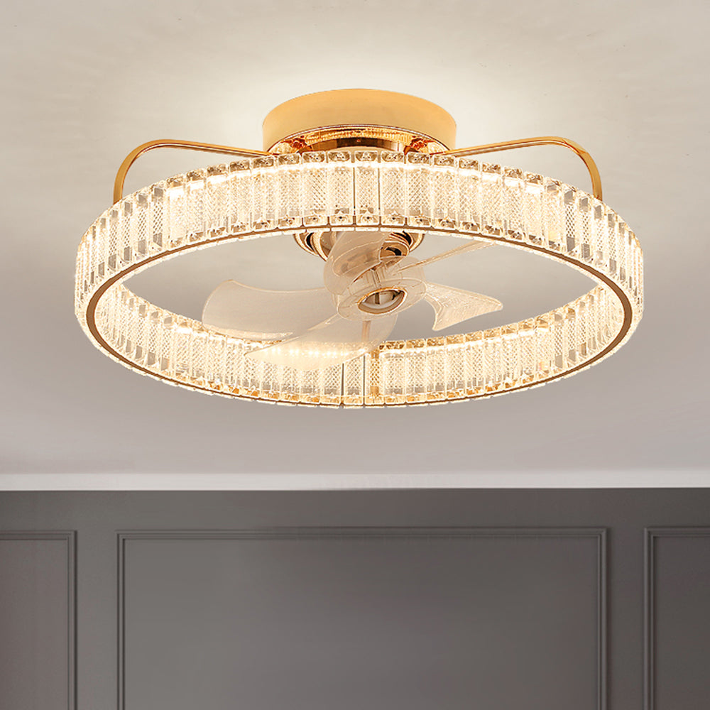 Kelley Gold Ceiling Fan with Light, 2 Style, 20''/24''