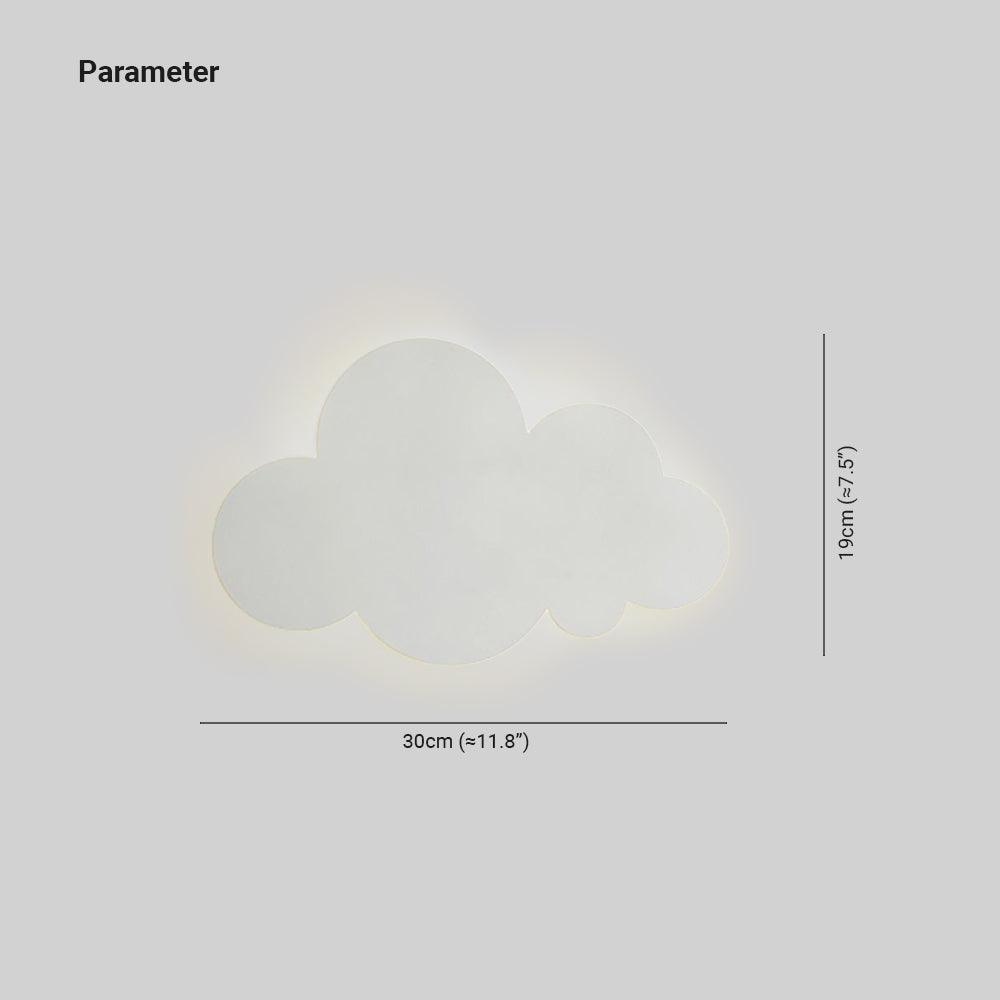 Morandi Modern Minimalist Cloud Shape Wall Lamp, White/Blue/Pink