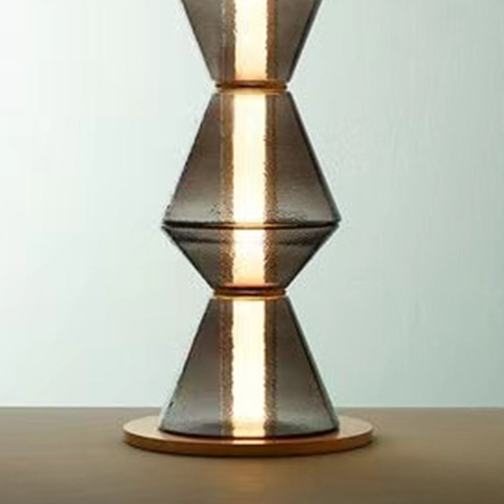 Evette Nordic Modern Black LED Pendant & Floor&Table Lamp, Glass