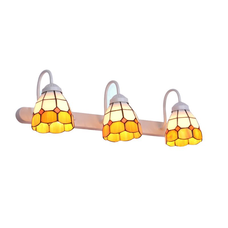 Baxter Vintage Flower Shaped Metal&Glass Bedroom Wall Lamps, Black/White/Blue