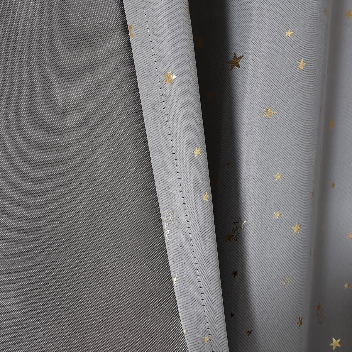 Modern Gold Star Pattern Thermal Blackout Curtain, Living Room