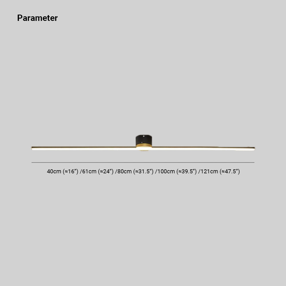 Edge Linear Flush Mount Ceiling Light, Black/White