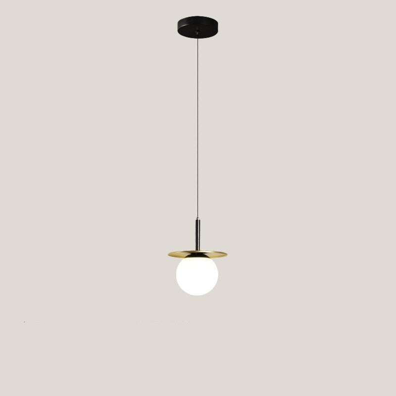 Nordic Modern Globe Metal Chandelier, White/Black