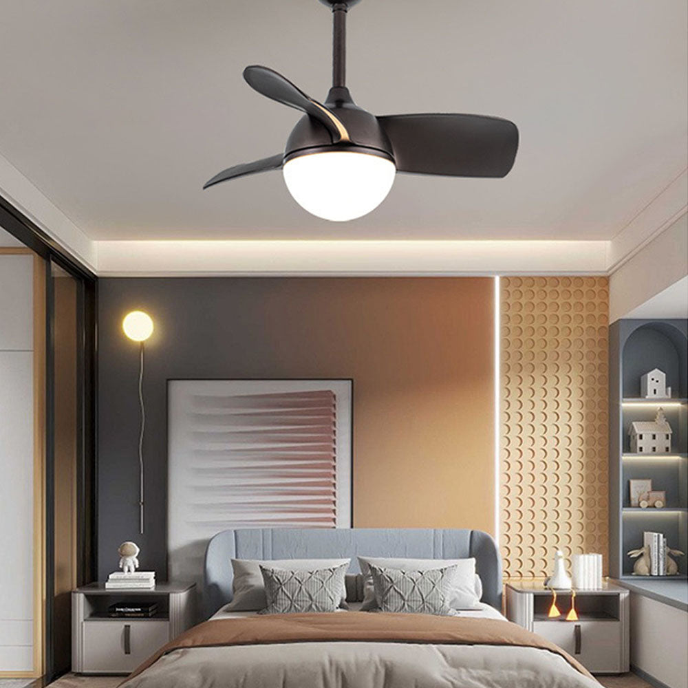 Morandi 3-Blade Ceiling Fan with Light, 3 Color, L 30''