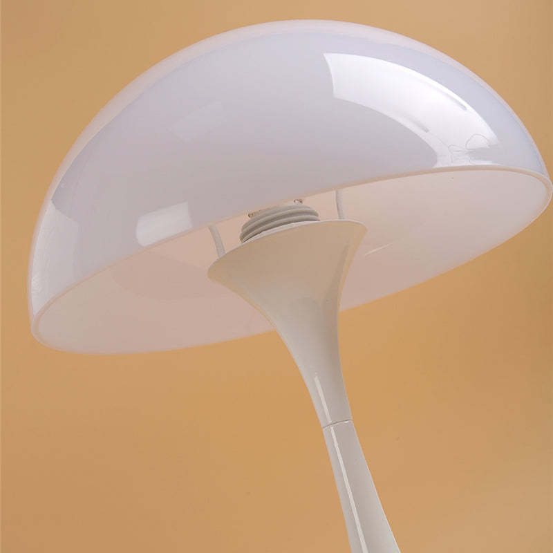 Salgado Minimalist Mushroom Metal Table Lamp, White