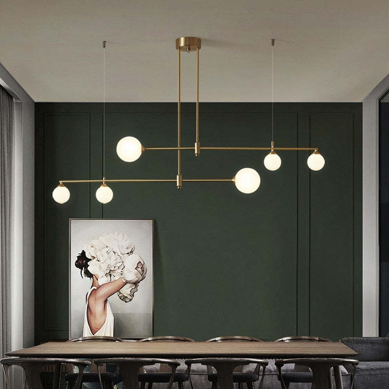 Valentina Modern Bubble Copper Pendant Light, Gold