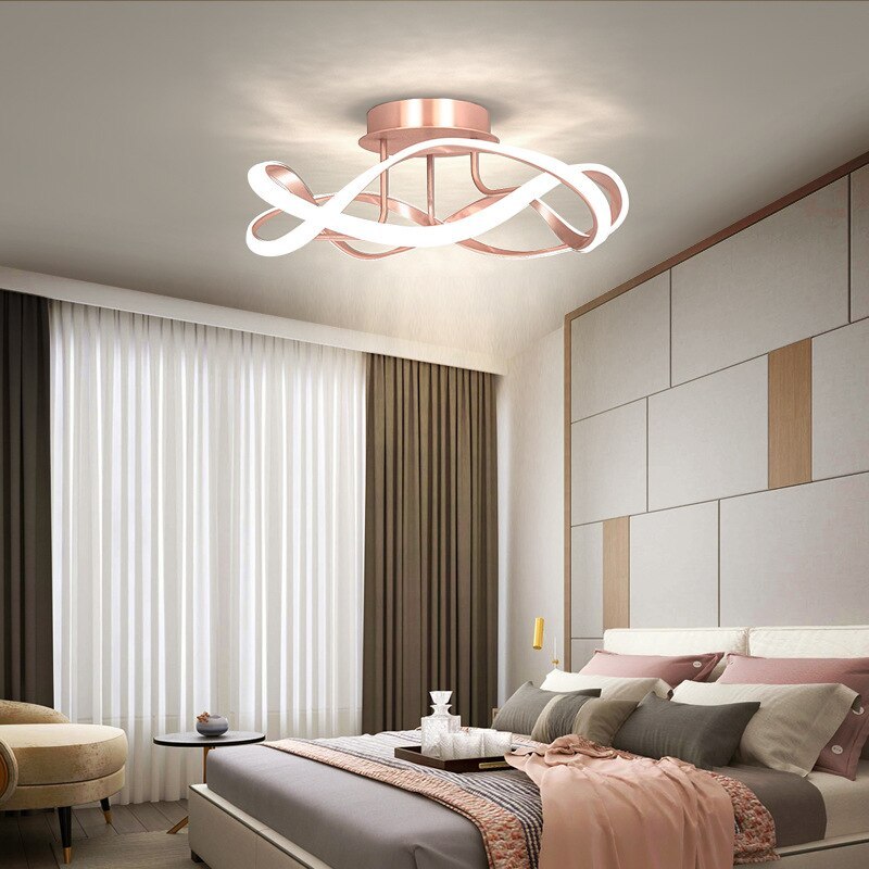 Louise Modern Geometric Metal/Acrylic Ceiling Light, Bedroom