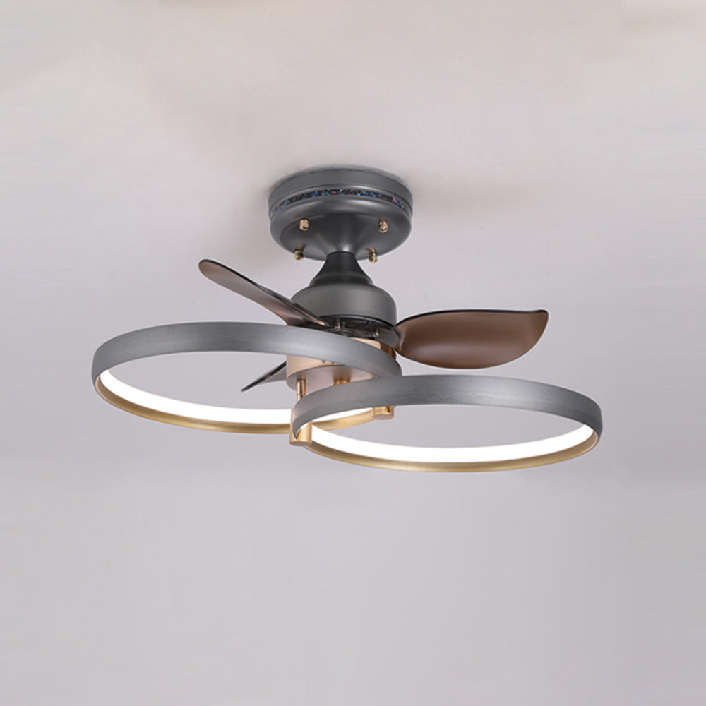 Kelley Ceiling Fan with Light, 2/3/4 Heads, Aluminium & Metal