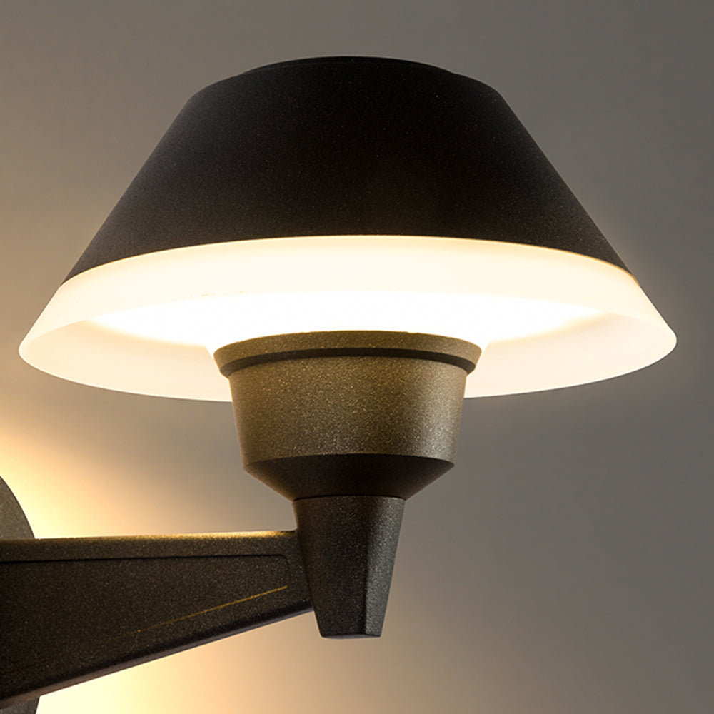 Carins Modern Bowl Metal/Acrylic Outdoor Waterproof Wall Lamp, Black