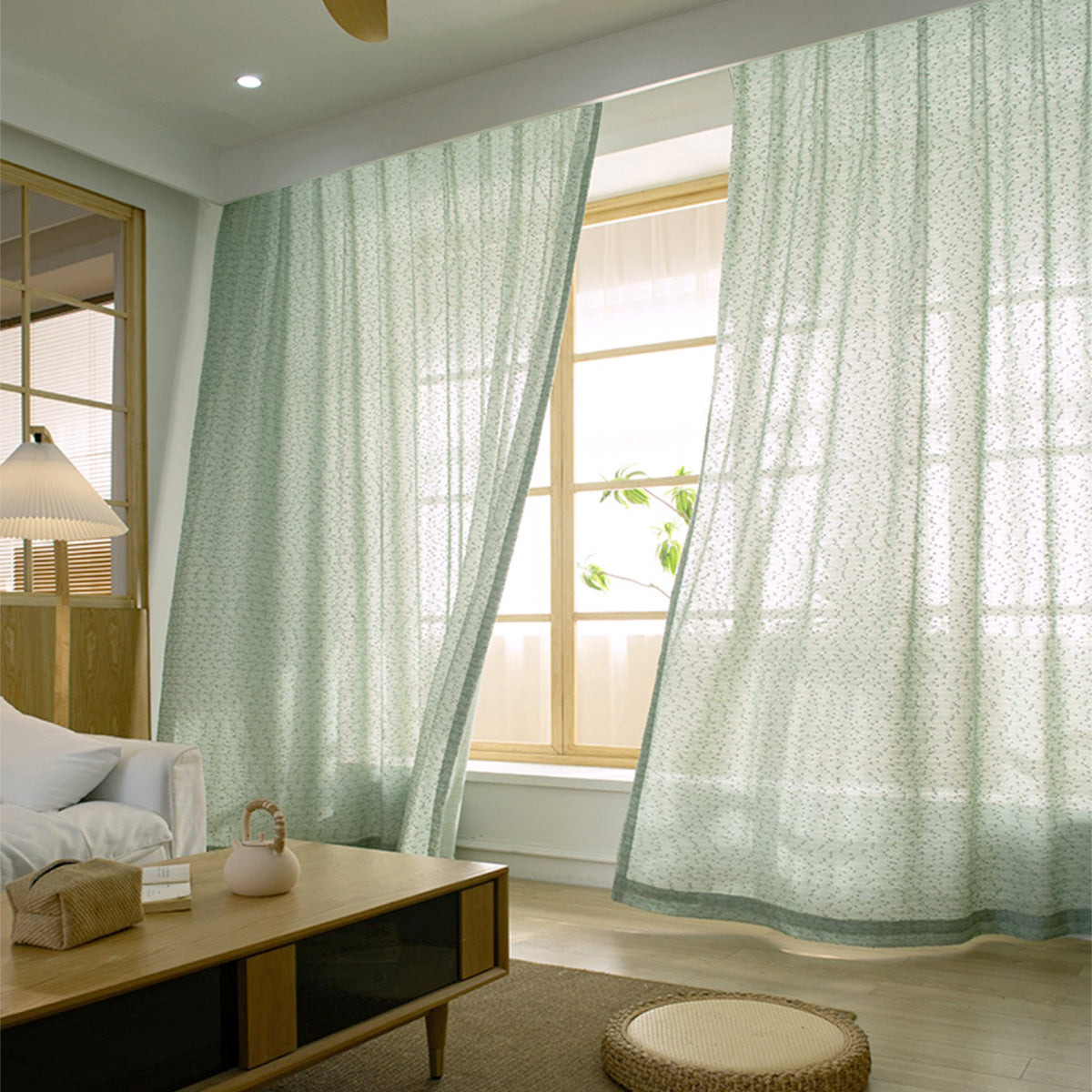French Luxury Romantic Dream Curtain, White/Grey/Beige/Green