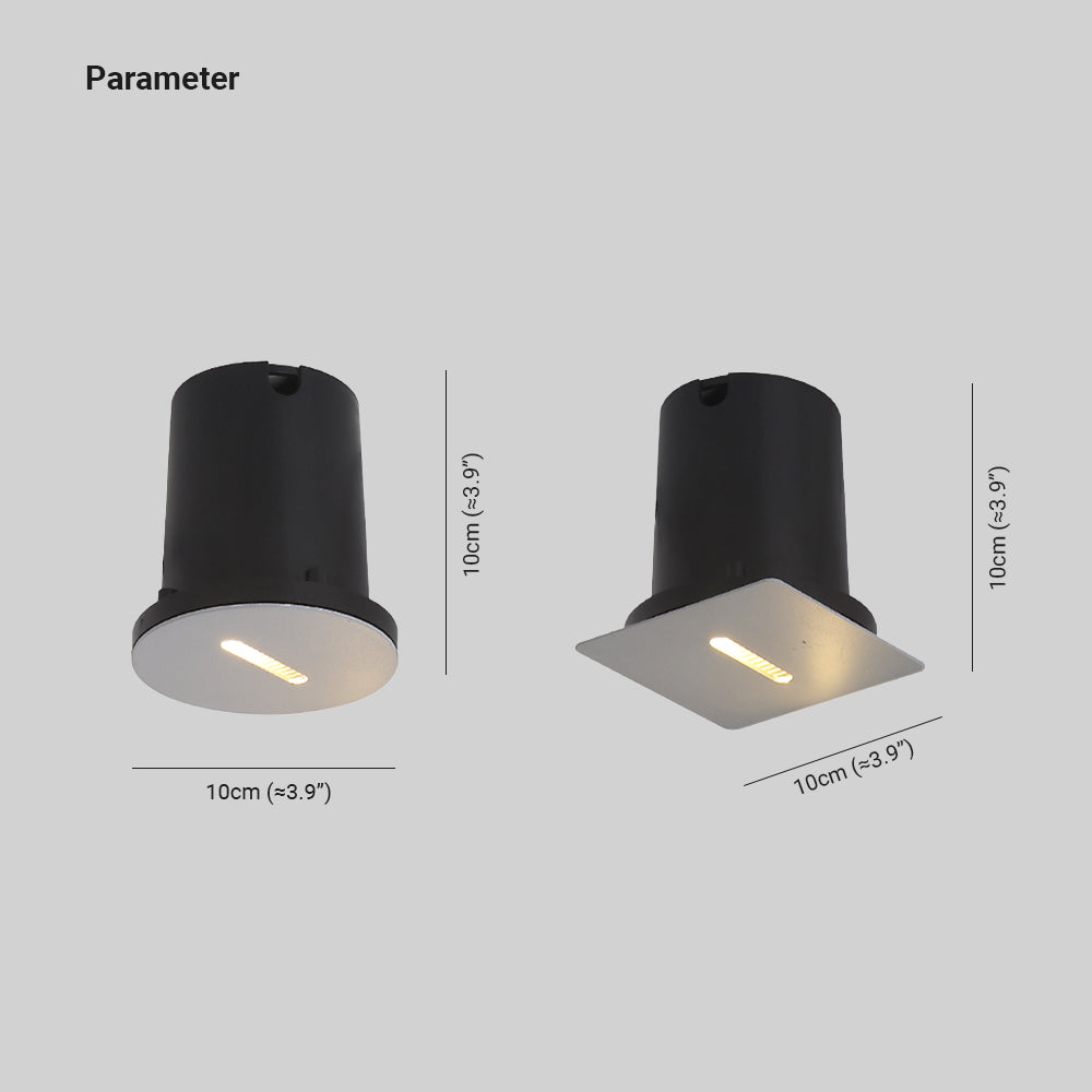 Orr Modern Metal Square/Circular Outdoor Deck/Step Light, Black