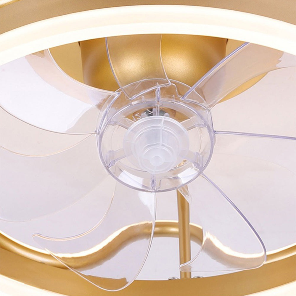 Kelley Crown Flush Mount Ceiling Fan with Light, 19.7''