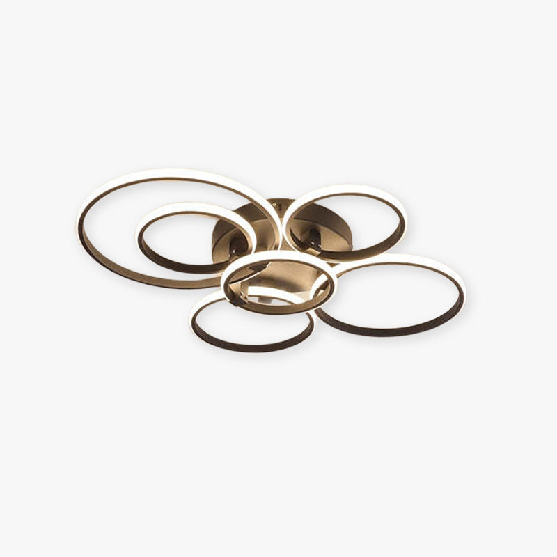 Lacey LED Ceiling Light Circle Ring, Black & White