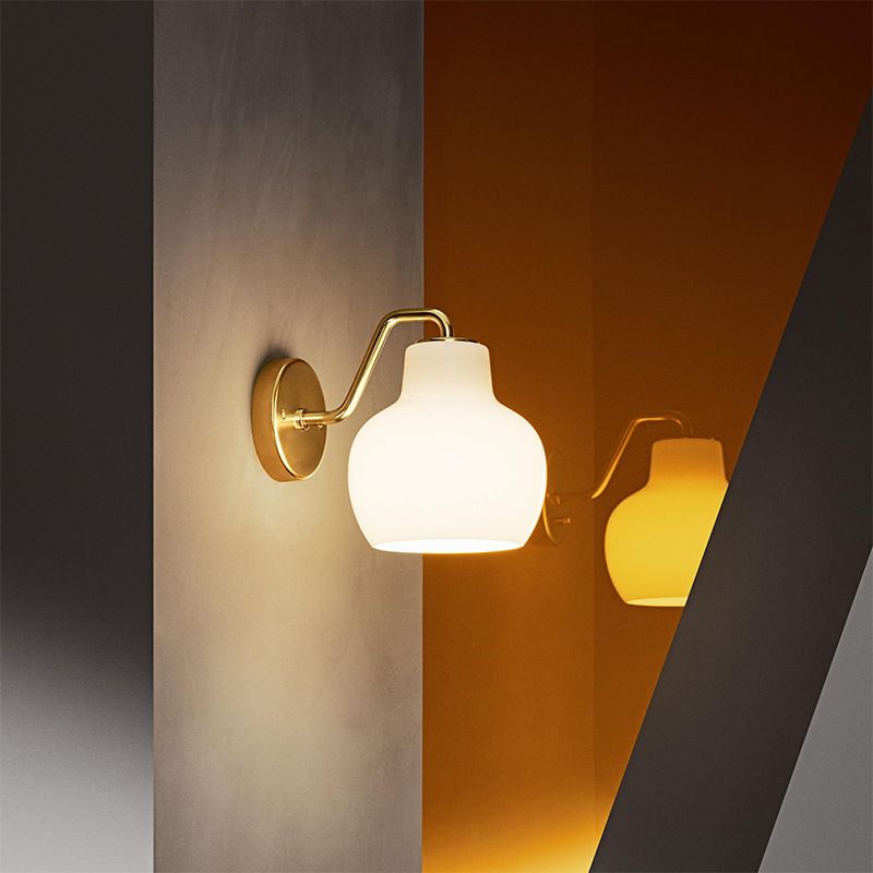 Lily Simple Dome Shape Vanity Wall Lamp, Metal/Glass