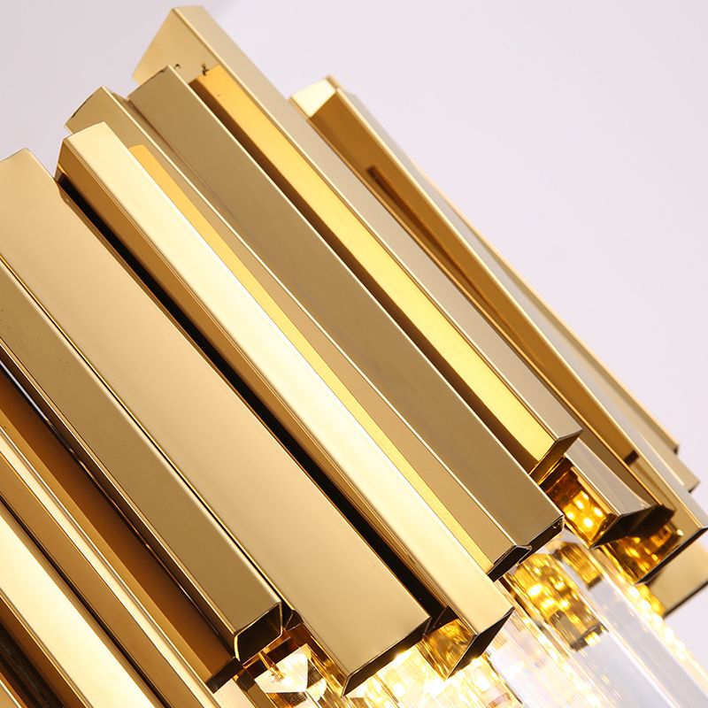 Kristy Modern Crystal Pendant Light, Gold & Chrome