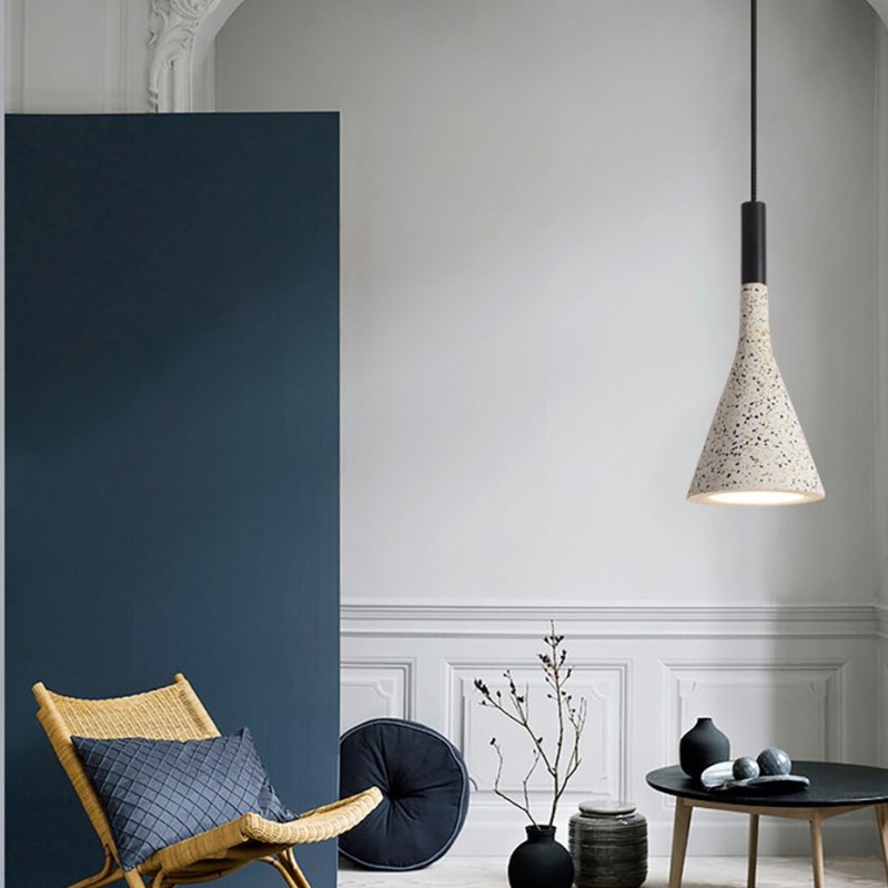 Zaid Modern Metal/Stone Pendant Light, 5 Style