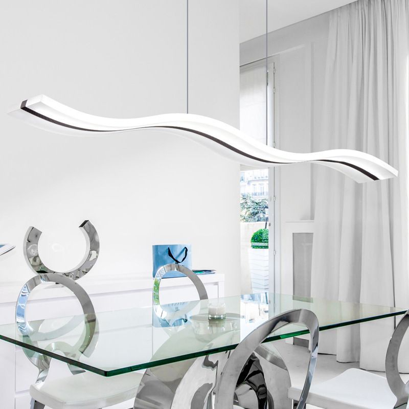 Louise Minimalist Wave Wavy Pendant Light, 38.5