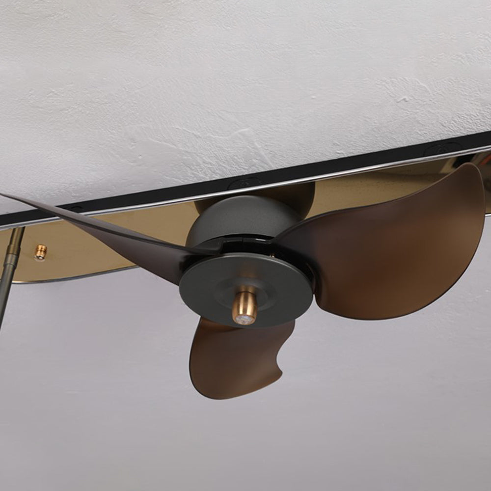 Madina Ceiling Fan with Light, Aluminium & Metal，43''