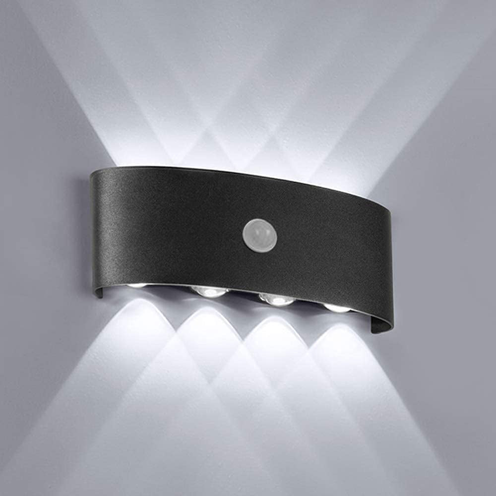 Orr Modern Simple Metal/Acrylic Fixtures Up And Down LED Light Wall Lamp, Black/White