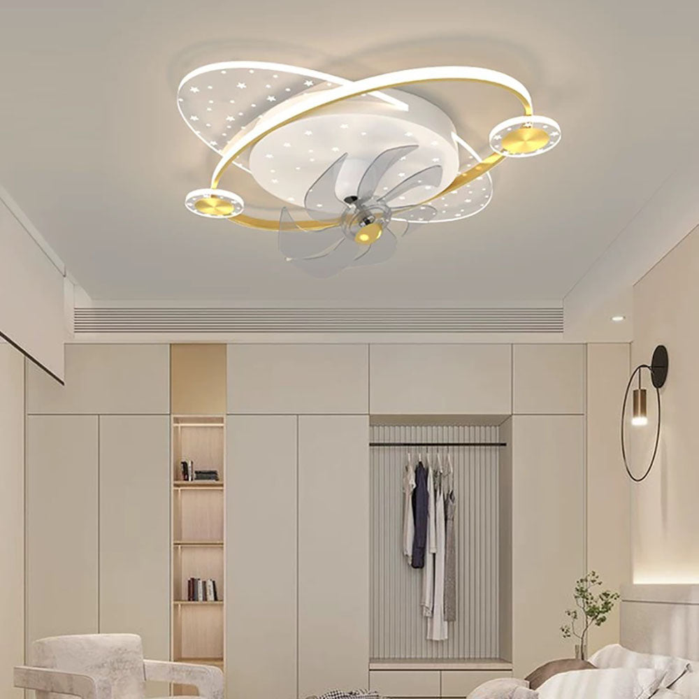 Kelley Flush Mount Ceiling Fan with Light, 4 Style, 19.7''/35.4''