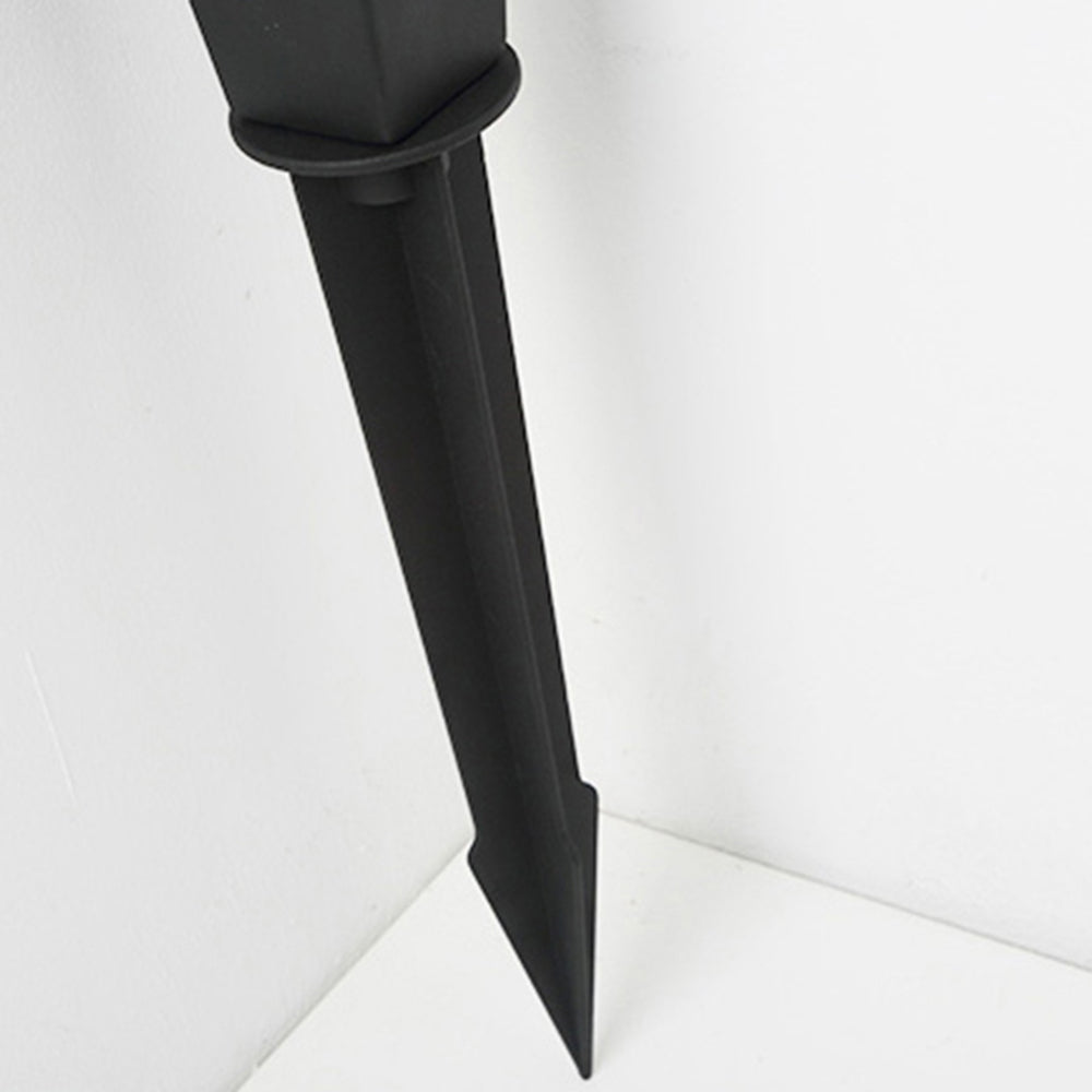 Cole Modern Trigonal Linear Solar Outdoor Path Light, Black