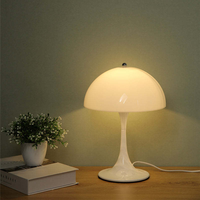 Salgado Minimalist Mushroom Metal Table Lamp, White