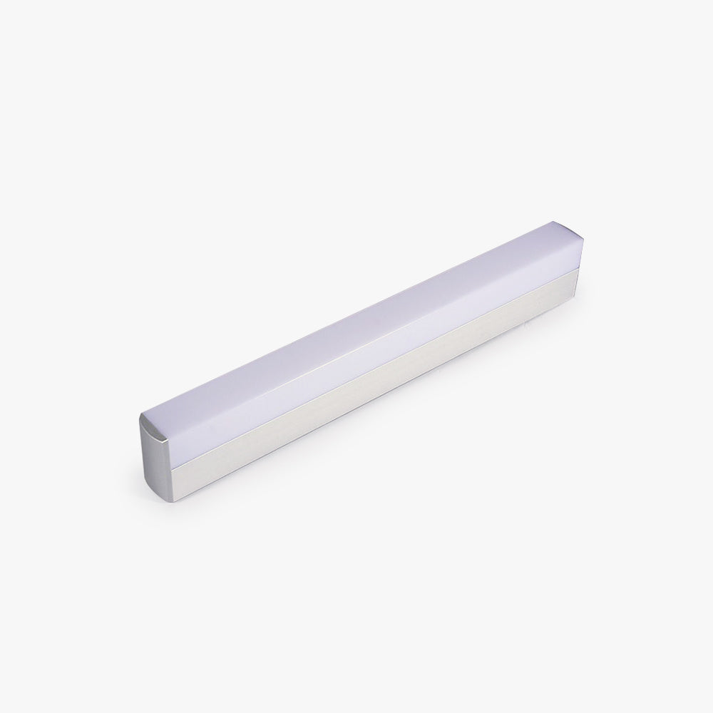 Leigh Modern Rectangular Acrylic Mirror Front Vanity Wall Lamp, White