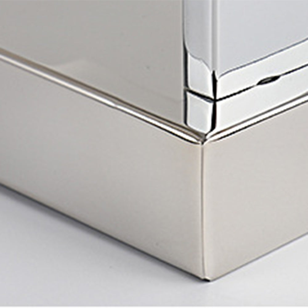 Leigh Modern Square Metal/Acrylic Wall Lamp, Silver, Bathroom