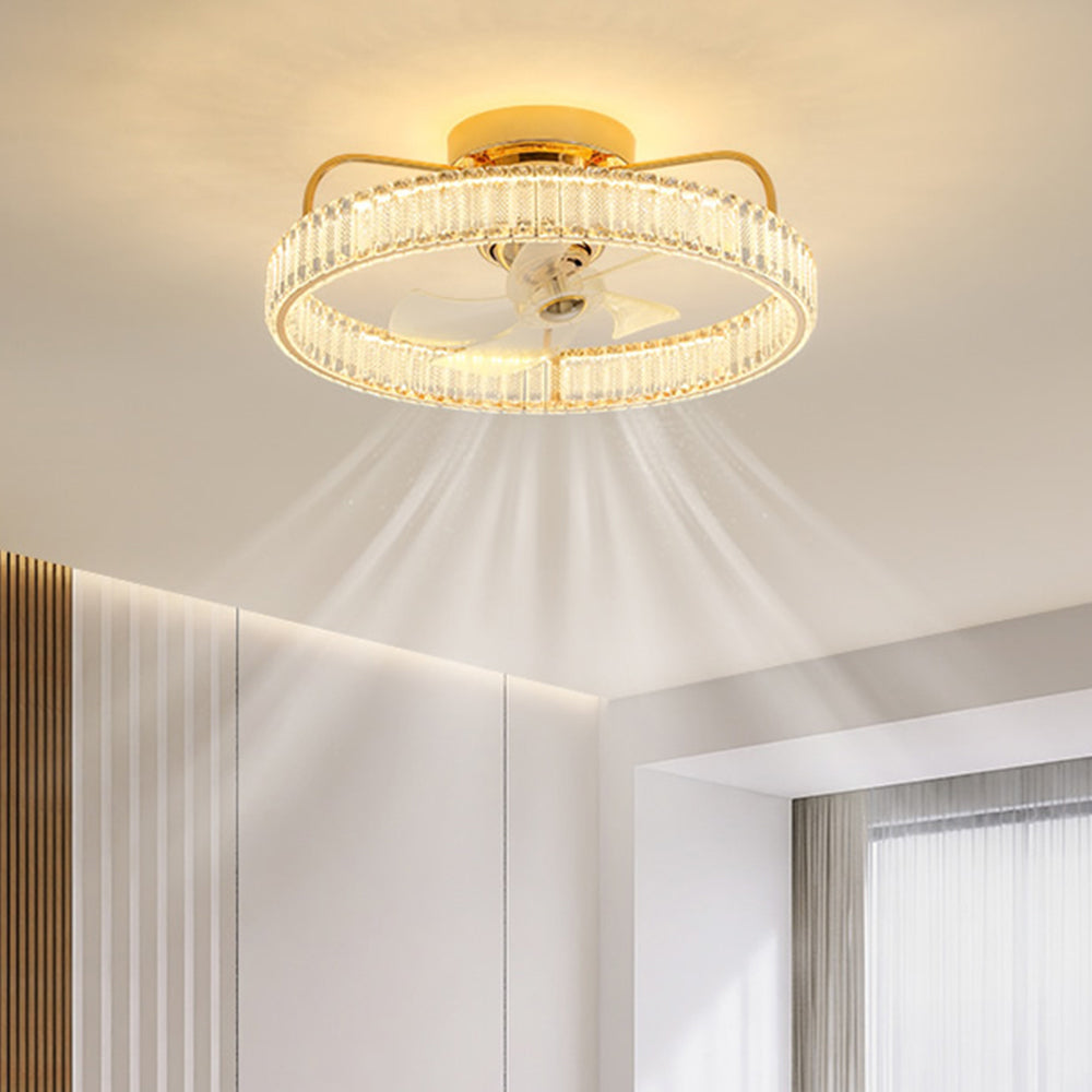 Kelley Gold Ceiling Fan with Light, 2 Style, 20''/24''