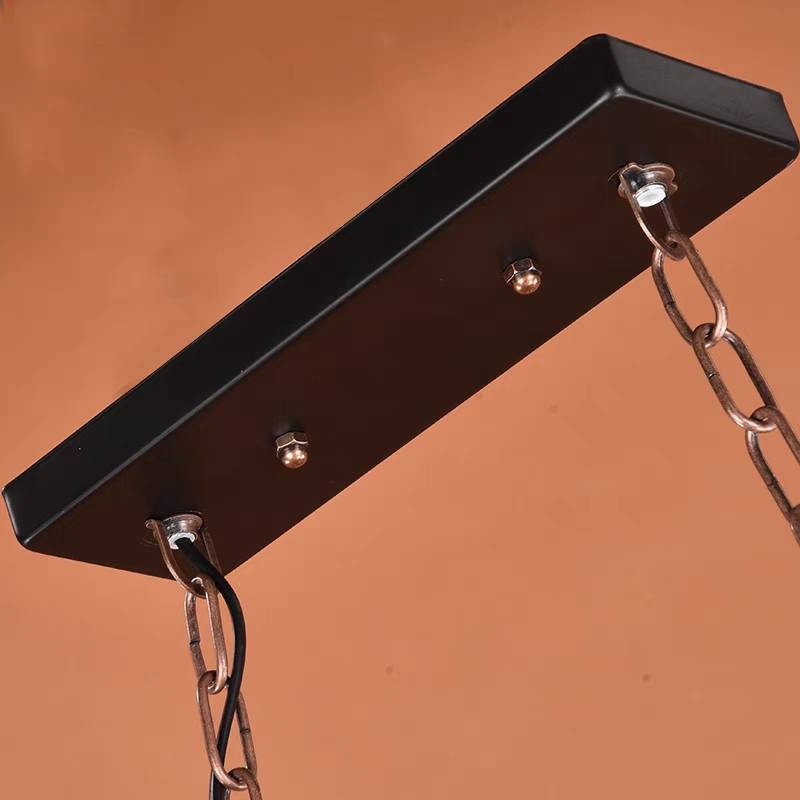 Austin Farmhouse 6 Lantern Guitar Wood/Metal Pendant Light