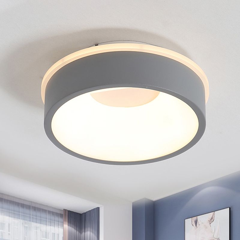Quinn Minimalist Hollow LED Flush Mount Ceiling Light, Round/Square