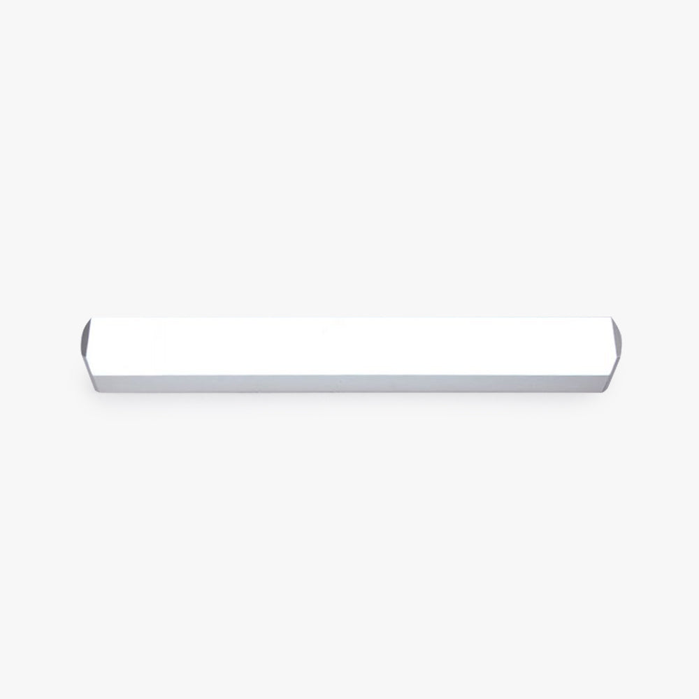 Leigh Modern Rectangular Acrylic Mirror Front Vanity Wall Lamp, White