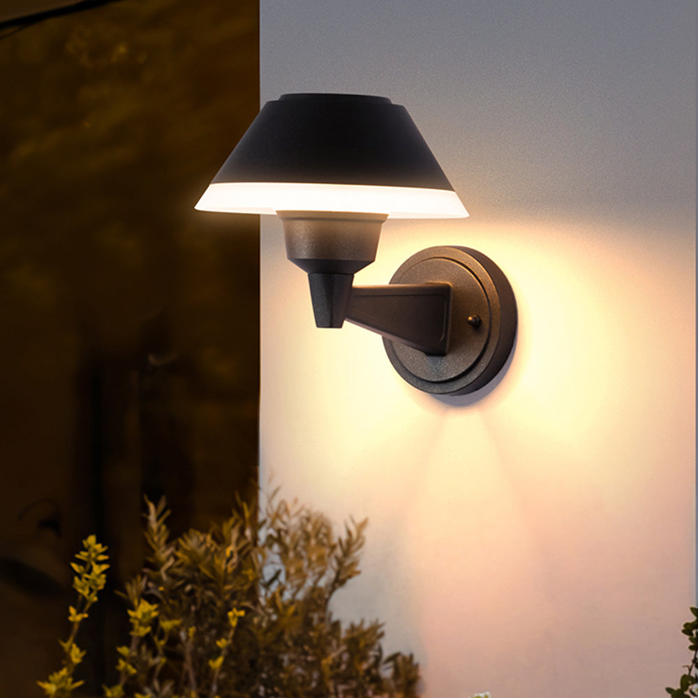 Carins Modern Bowl Metal/Acrylic Outdoor Waterproof Wall Lamp, Black