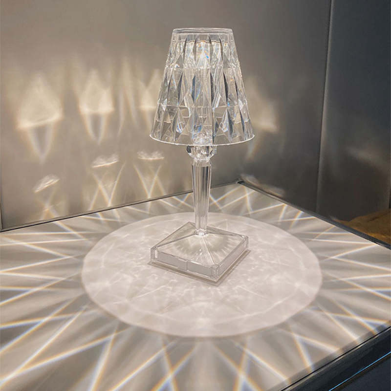Kristy Modern Acrylic Table Lamp, Living Room/Bedroom