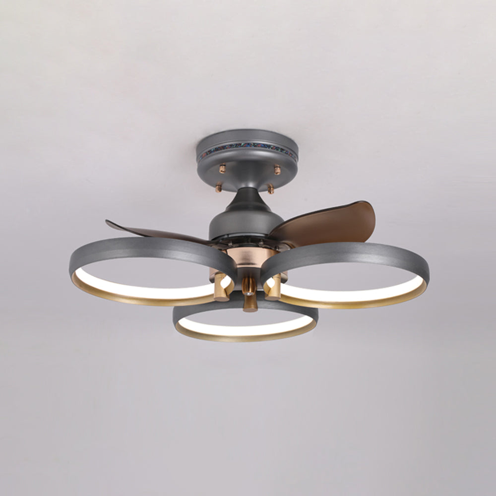 Kelley Ceiling Fan with Light, 2/3/4 Heads, Aluminium & Metal
