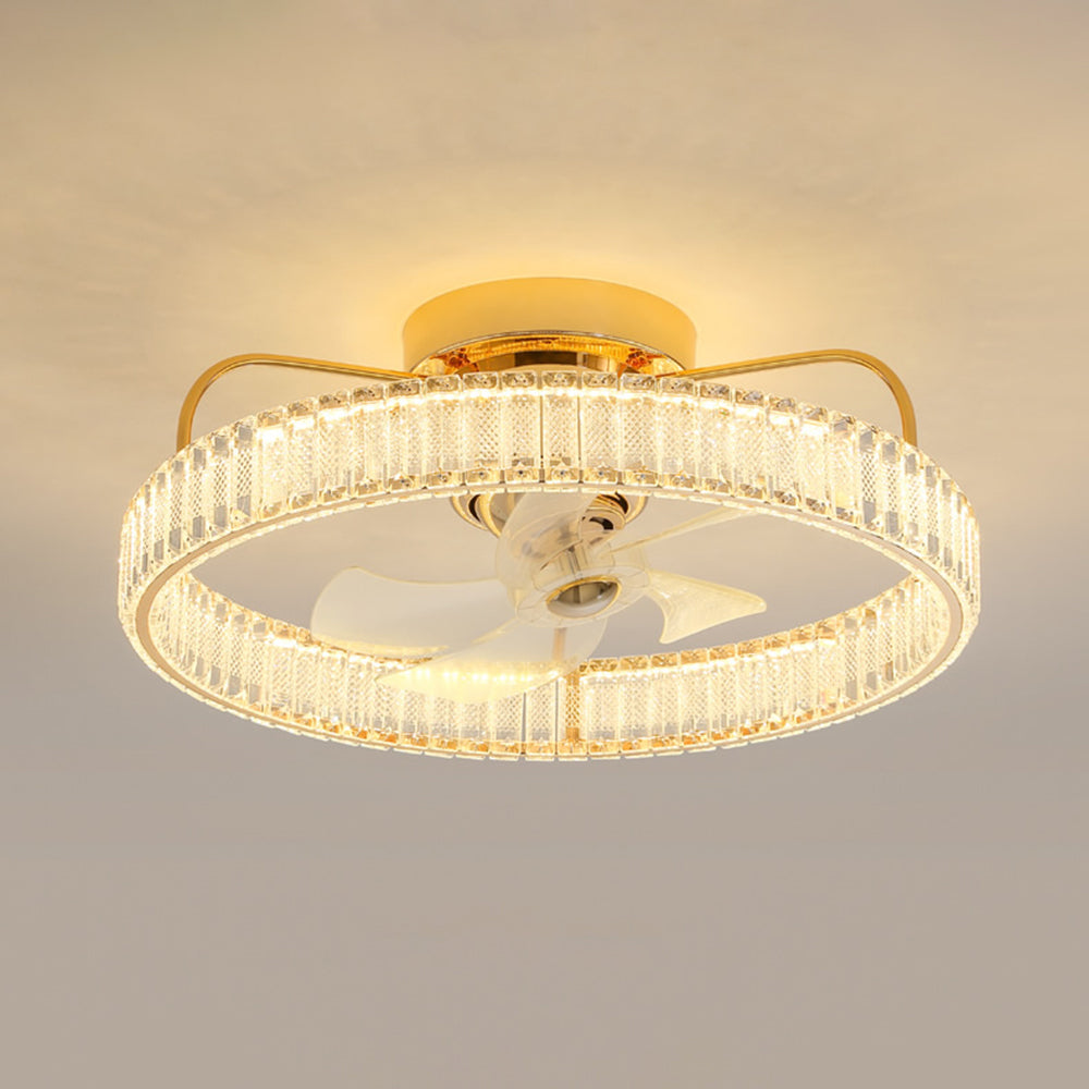 Kelley Gold Ceiling Fan with Light, 2 Style, 20''/24''