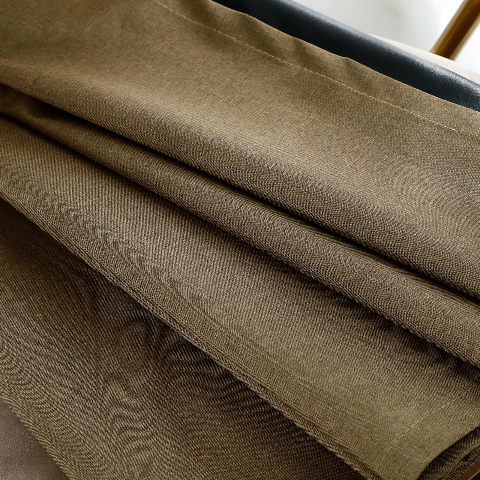 Modern Linen Solid Color Blackout Thermal Insulated Curtains
