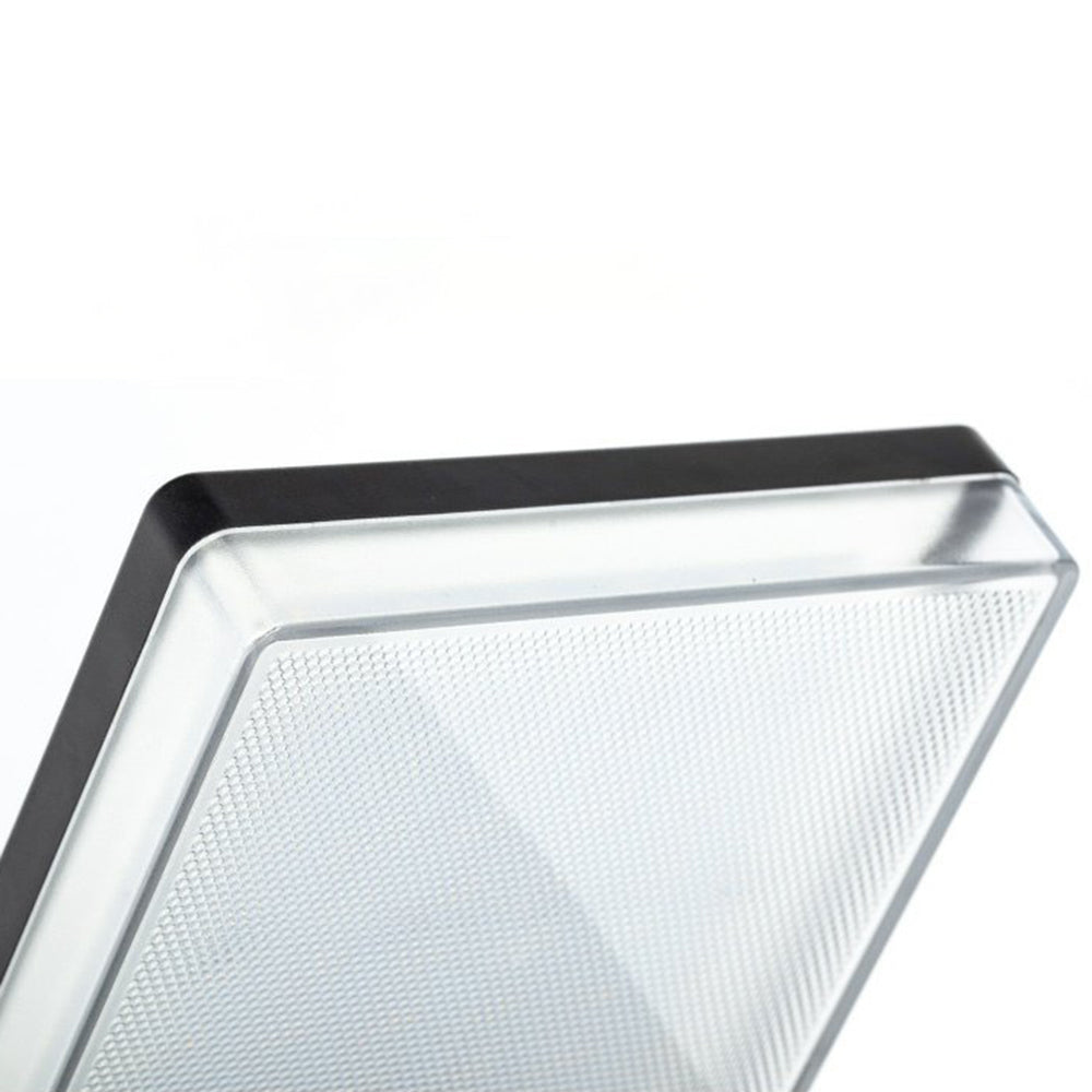 Orr Modern Minimalist Right-Angle Acrylic Sensor Solar Waterproof Outdoor Wall Lamp, Black
