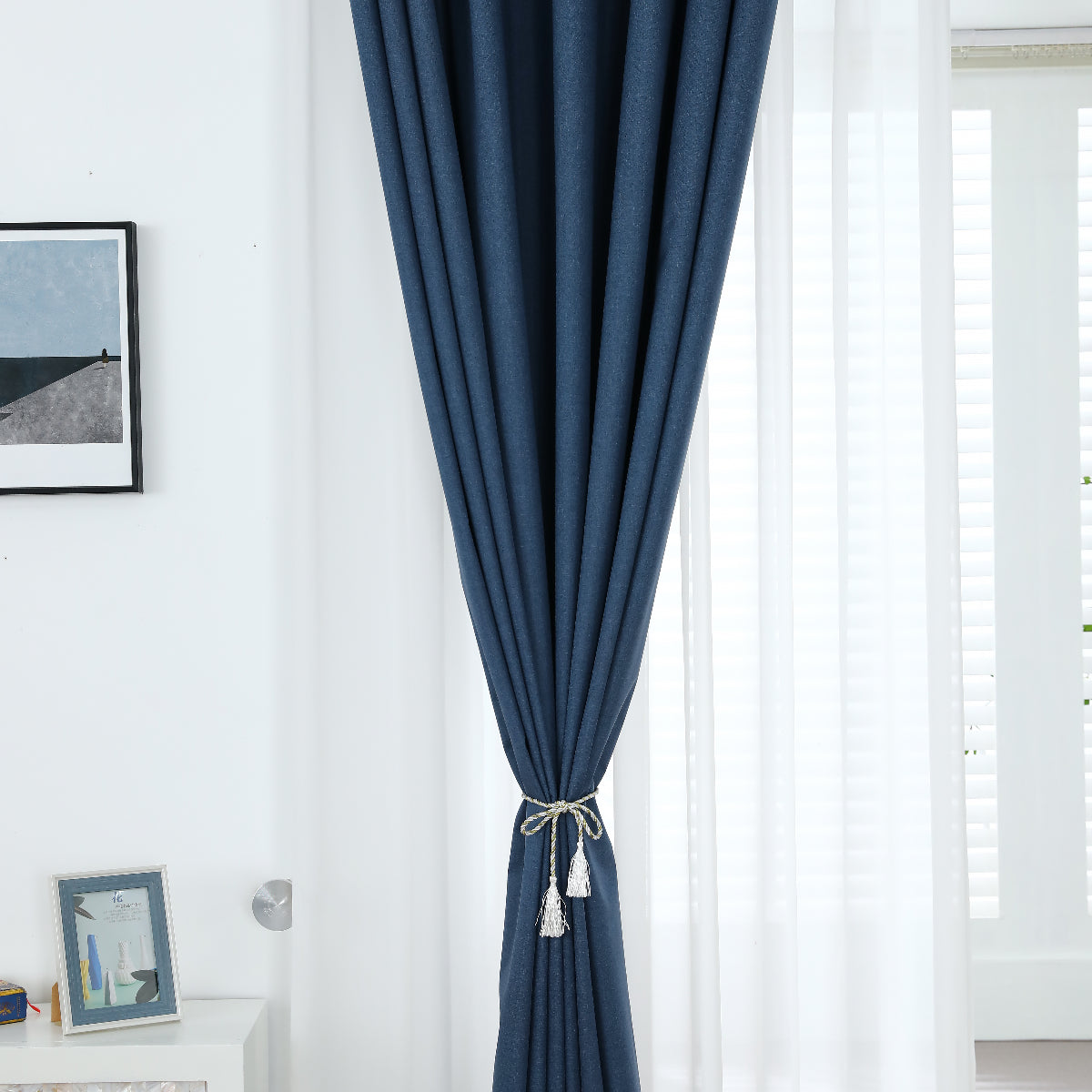Modern Linen Solid Color Blackout Thermal Insulated Curtains