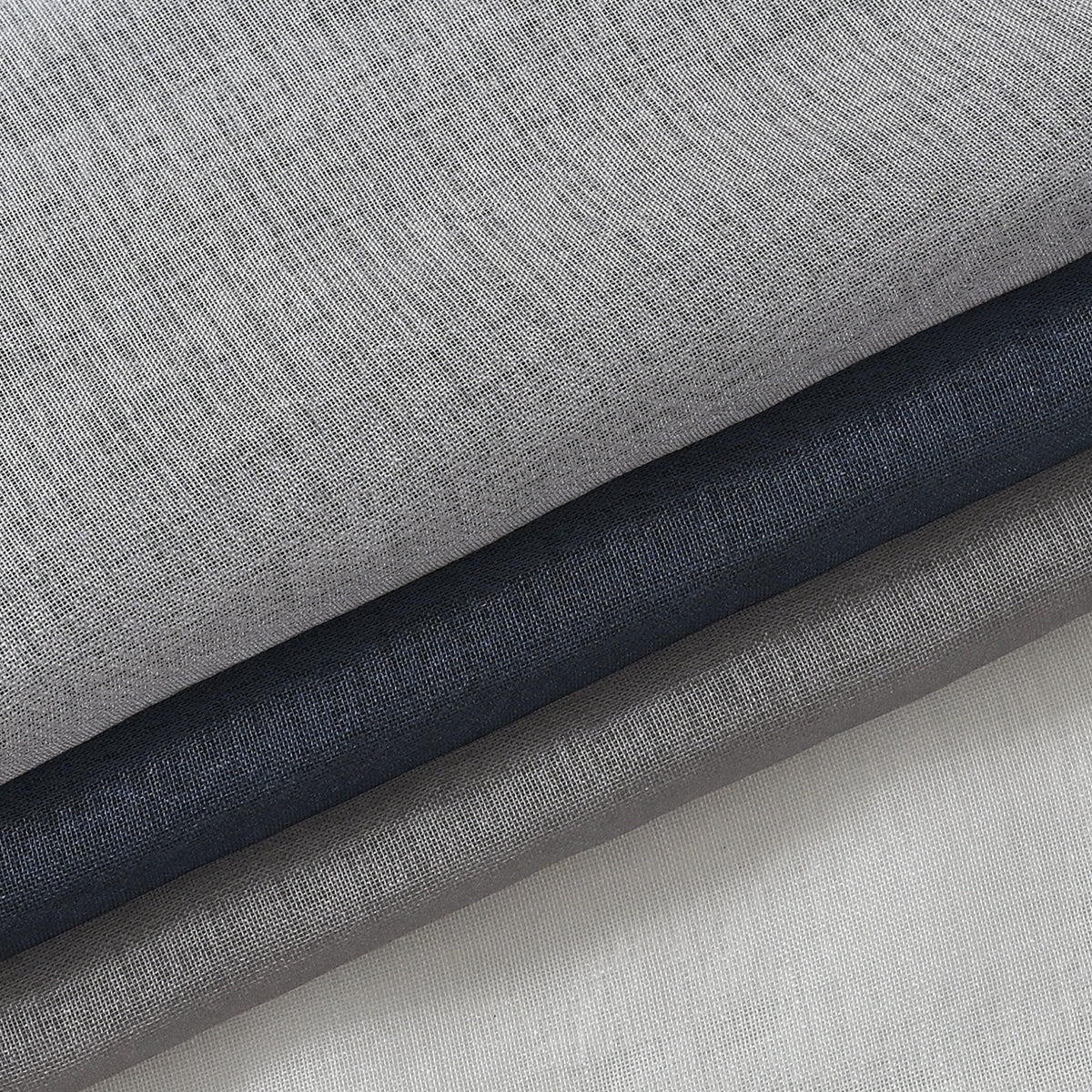 Modern Two Tone Polyester Sheer Curtain, 5 Colors