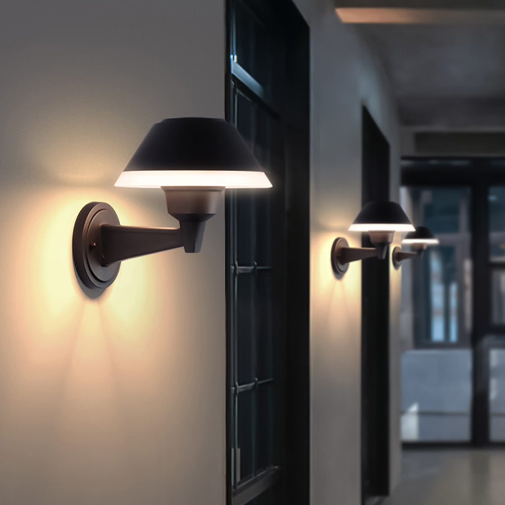 Carins Modern Bowl Metal/Acrylic Outdoor Waterproof Wall Lamp, Black